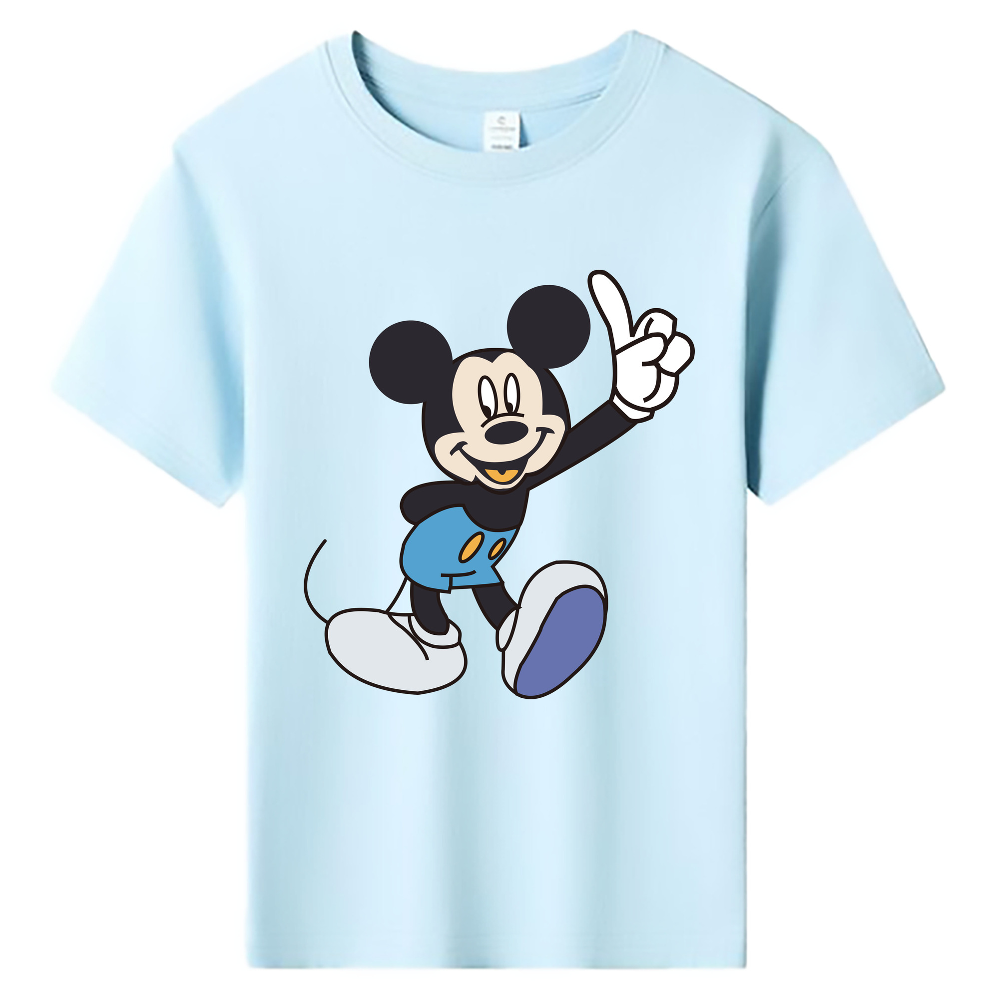 ミッキーマウス Mickey Mouse 綿100％キッズTシャツ（フロントプリント）